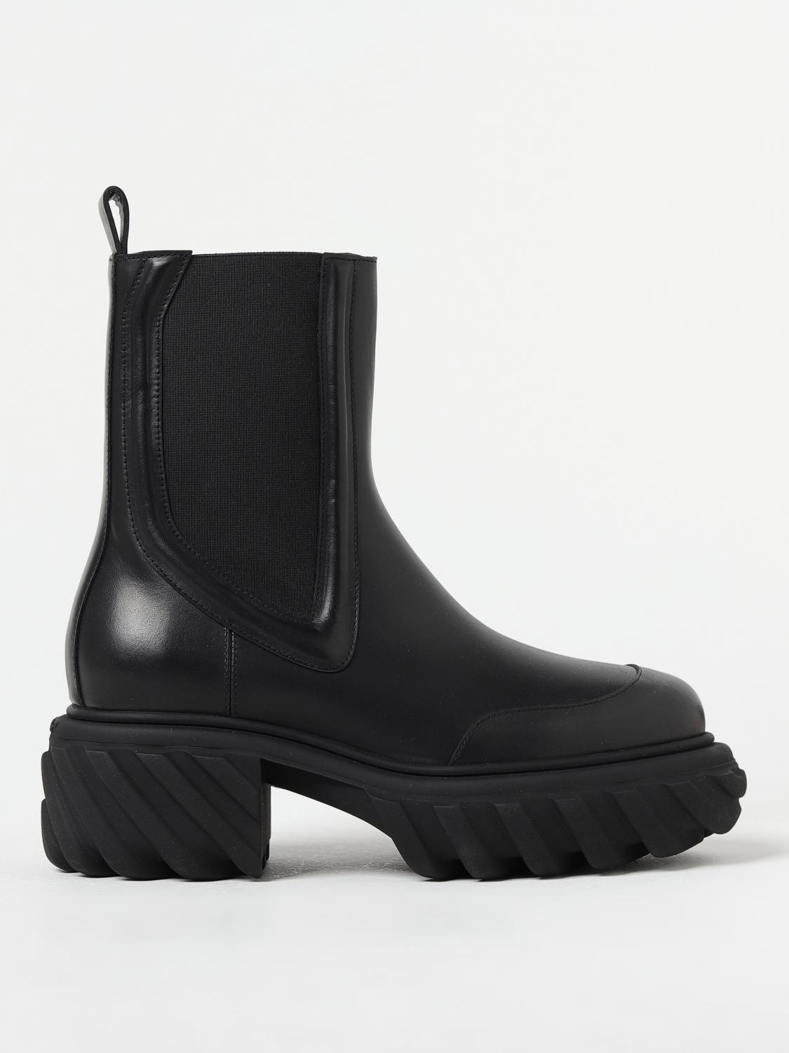 Bottes OFF-WHITE En Cuir Marron à Talons Aiguilles - Taille 39