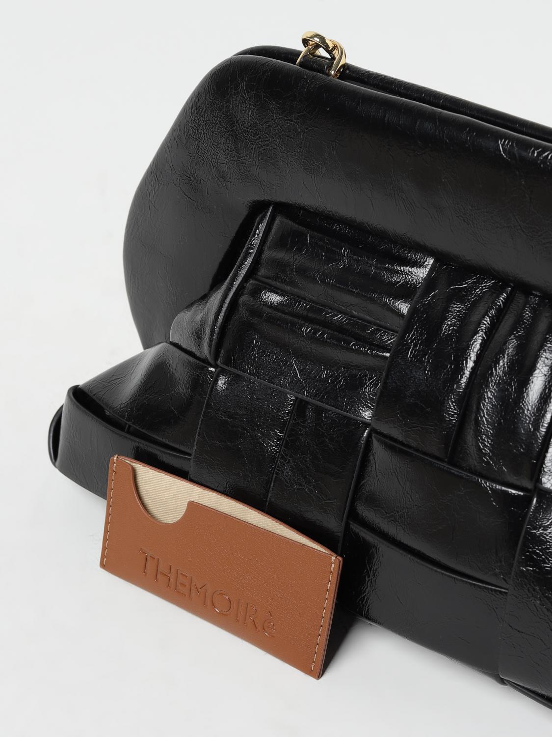 THEMOIRÈ CLUTCH: Borsa Tia Themoirè in pelle vegana intrecciata, Nero - Img 3