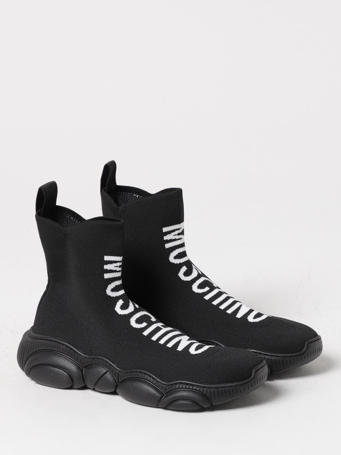 MOSCHINO COUTURE SNEAKERS: Sneakers Moschino Couture in maglia stretch, Nero - Img 2
