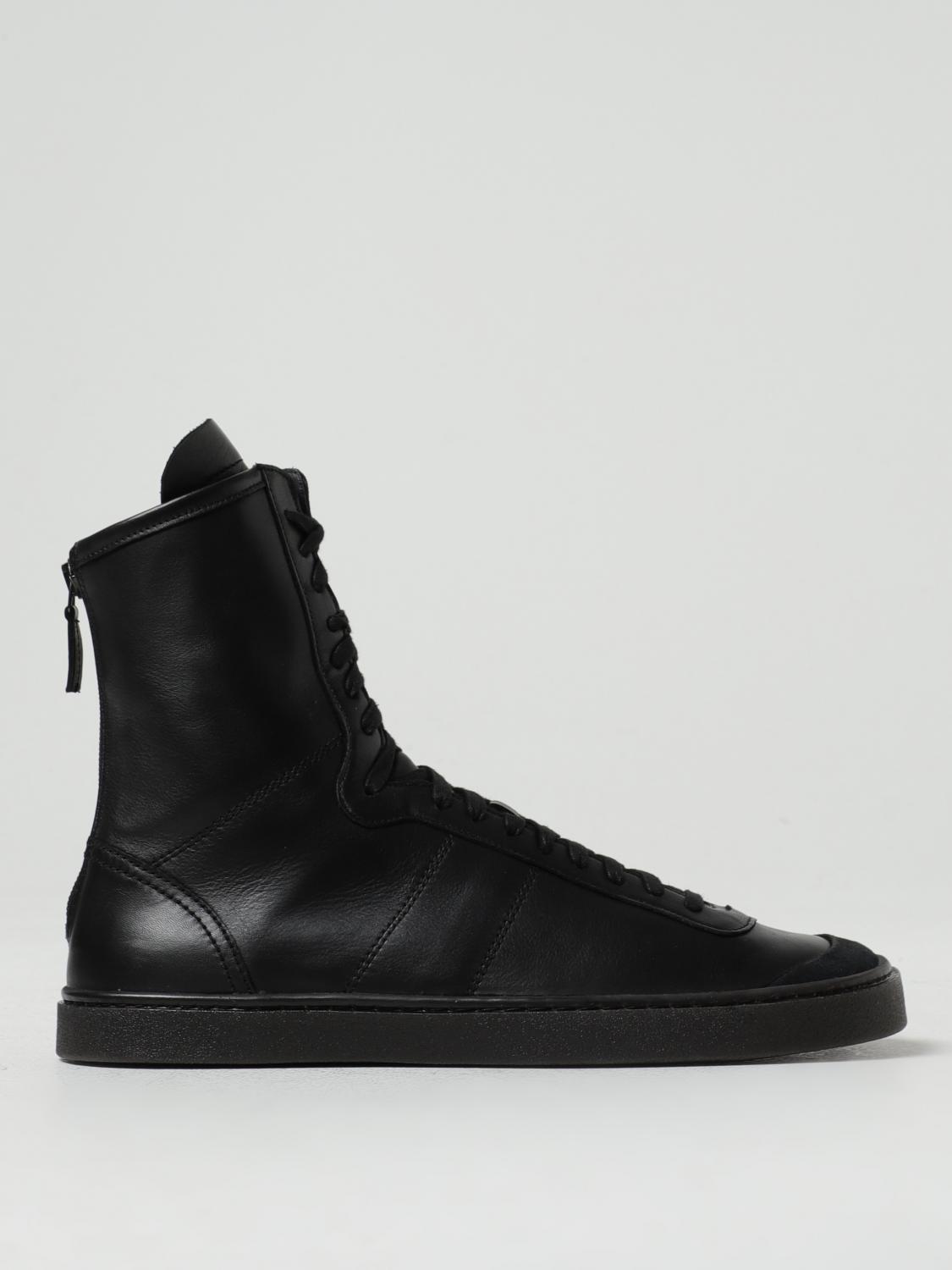 LEMAIRE SNEAKERS: Sneakers Linoleum Boxing Lemaire in pelle con zip, Nero - Img 1