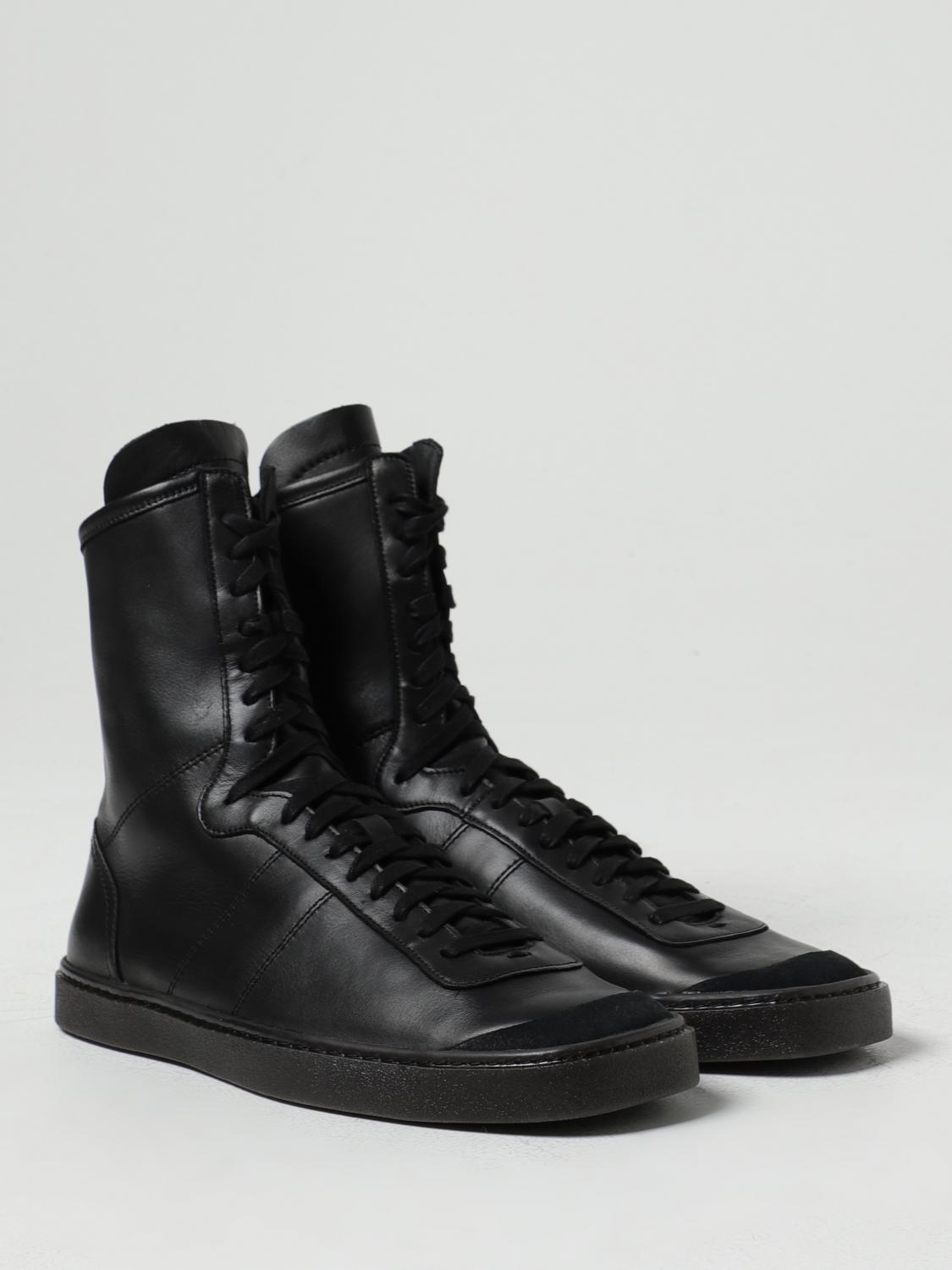 LEMAIRE SNEAKERS: Sneakers Linoleum Boxing Lemaire in pelle con zip, Nero - Img 2