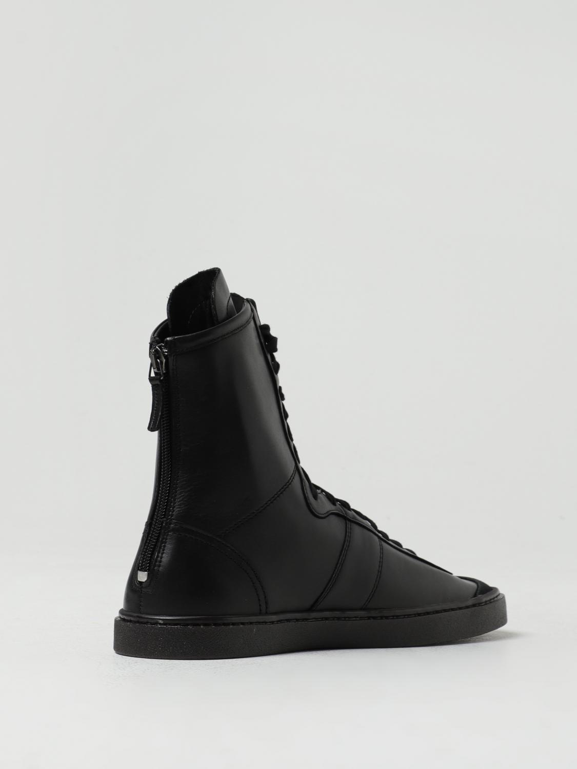 LEMAIRE SNEAKERS: Sneakers Linoleum Boxing Lemaire in pelle con zip, Nero - Img 3