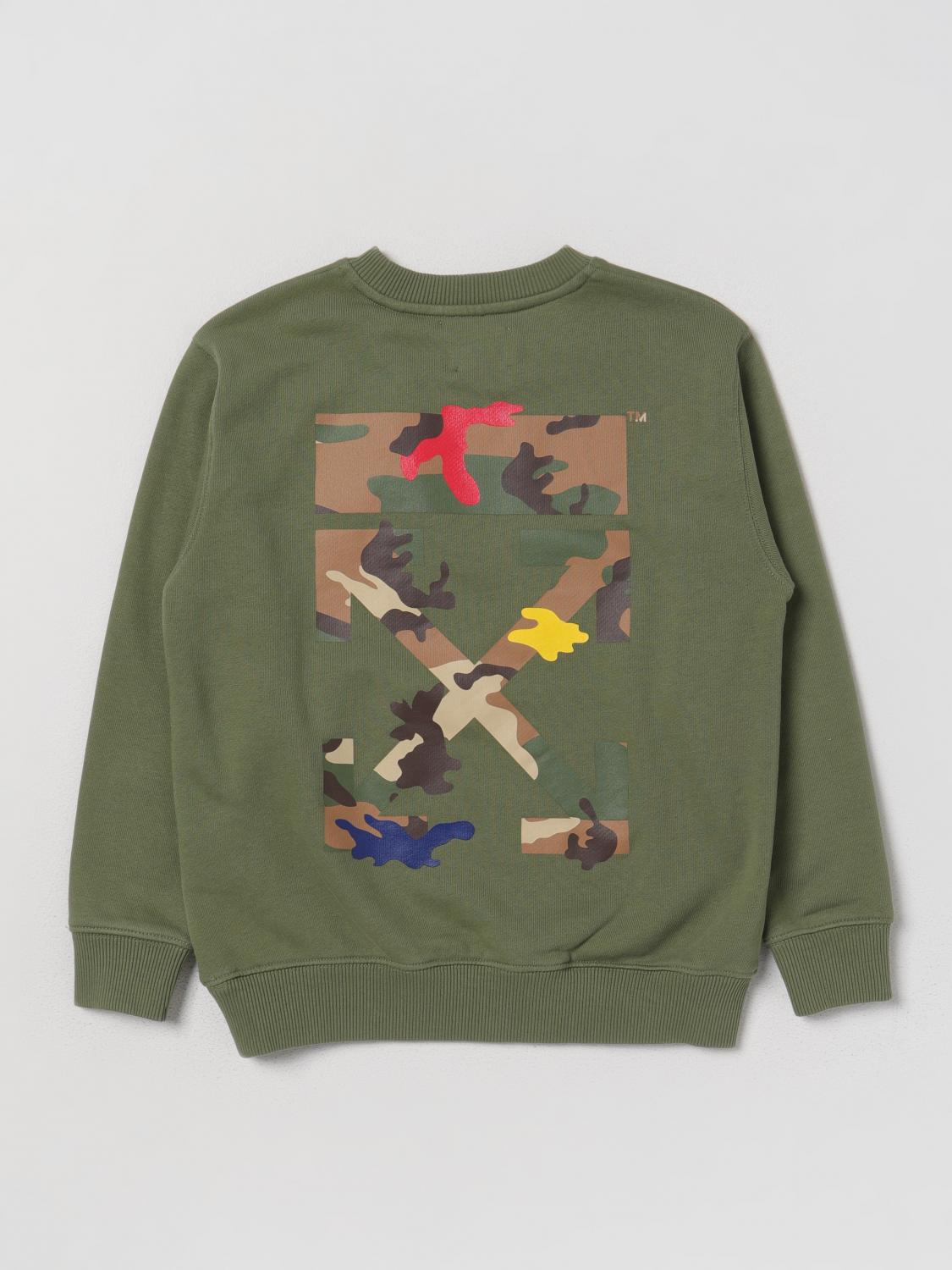 OFF-WHITE KIDS PULLOVER: Pullover kinder Off-white, Military - Img 2