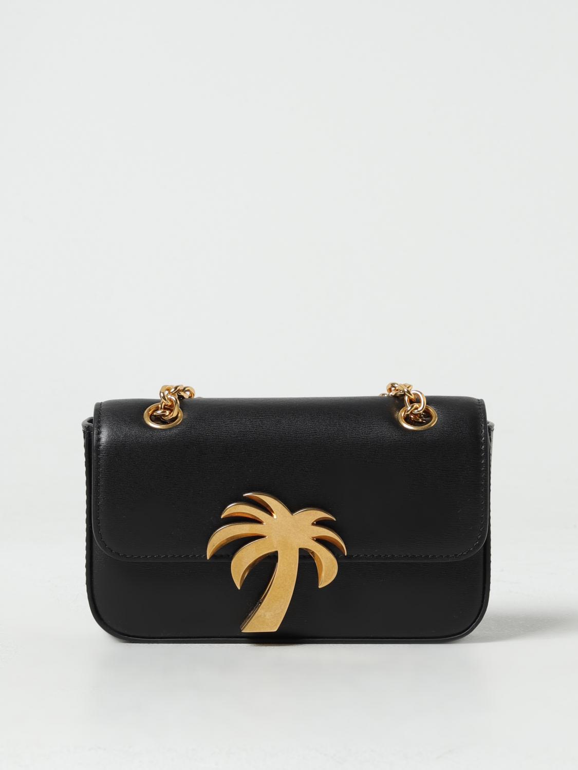 PALM ANGELS BORSA MINI: Borsa Palm Bridge Palm Angels in pelle, Nero - Img 1