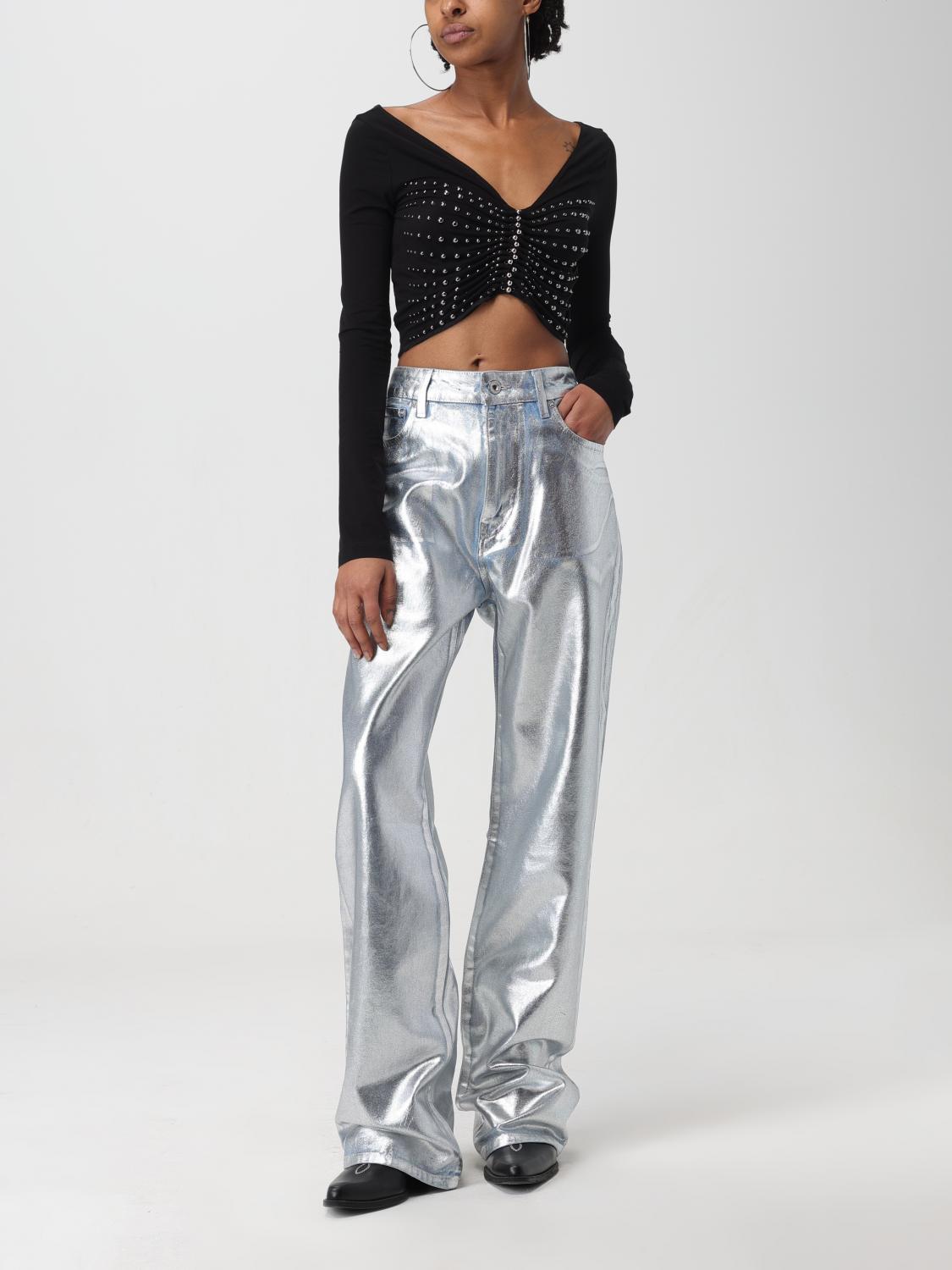パンツ RABANNE Woman Pants Silver 23HCPA310CO0487 P044 Rabanne Outlet: Pants woman - Silver | Rabanne pants