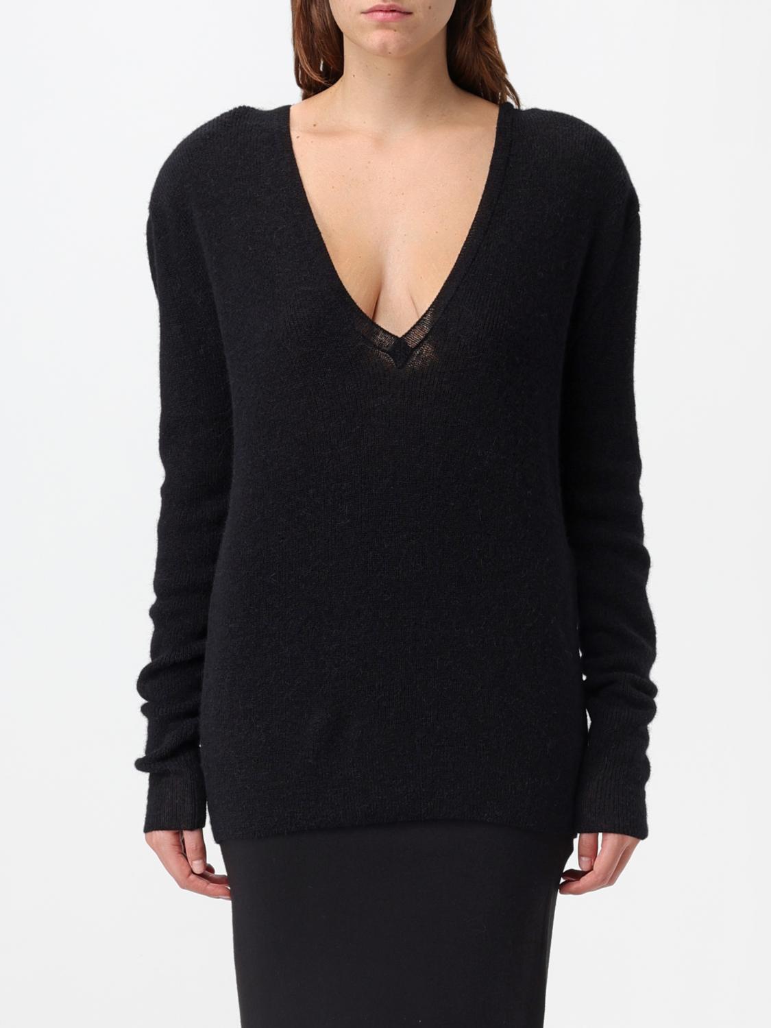SAINT LAURENT: sweater in alpaca blend Black Saint Laurent