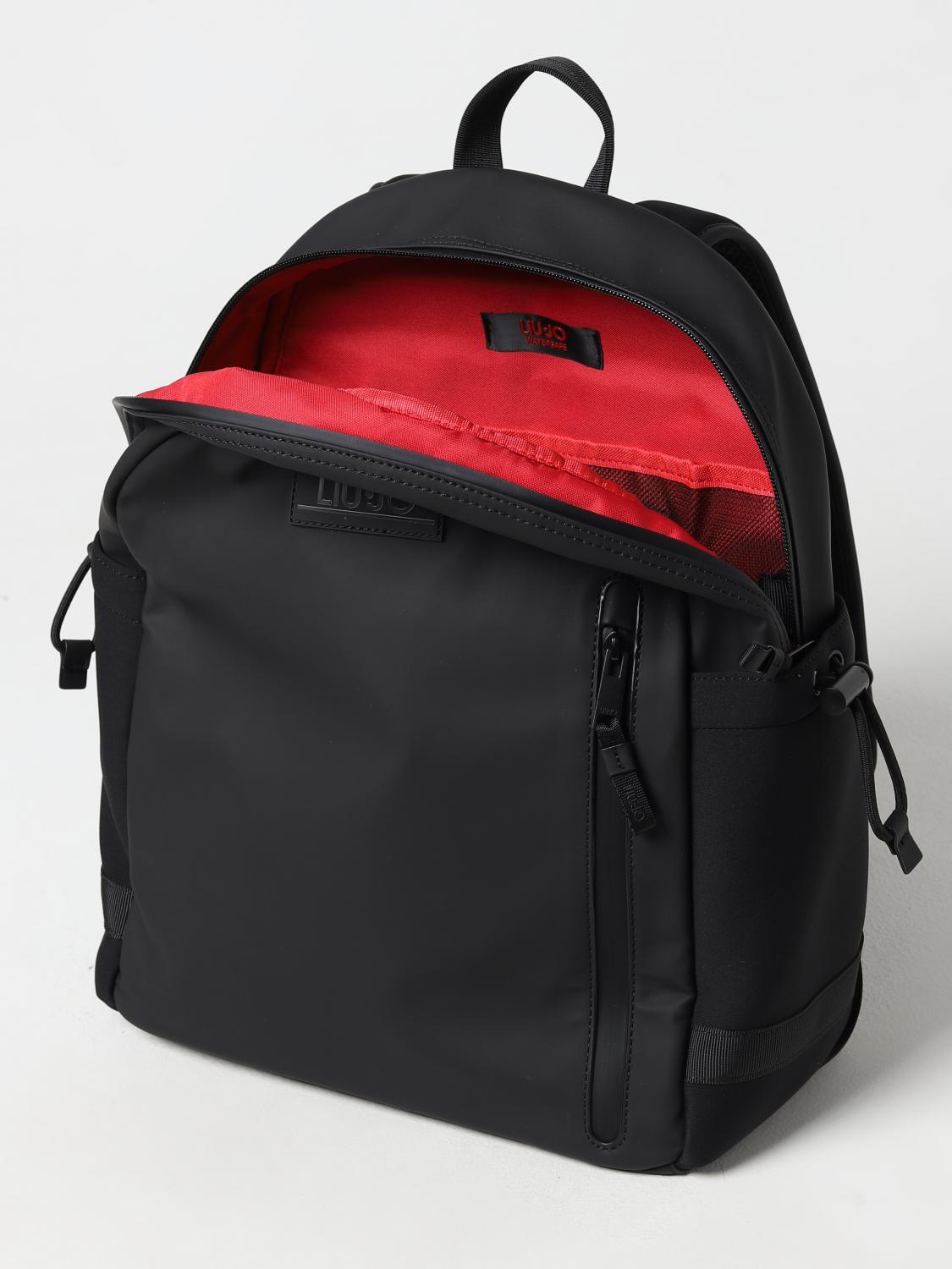 LIU JO ZAINO: Zaino Liu Jo in tessuto gommato e neoprene, Nero - Img 4