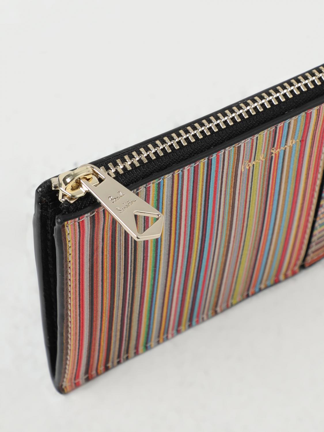 PAUL SMITH PORTAFOGLIO: Portacarte di credito Paul Smith in pelle con zip, Fantasia - Img 3