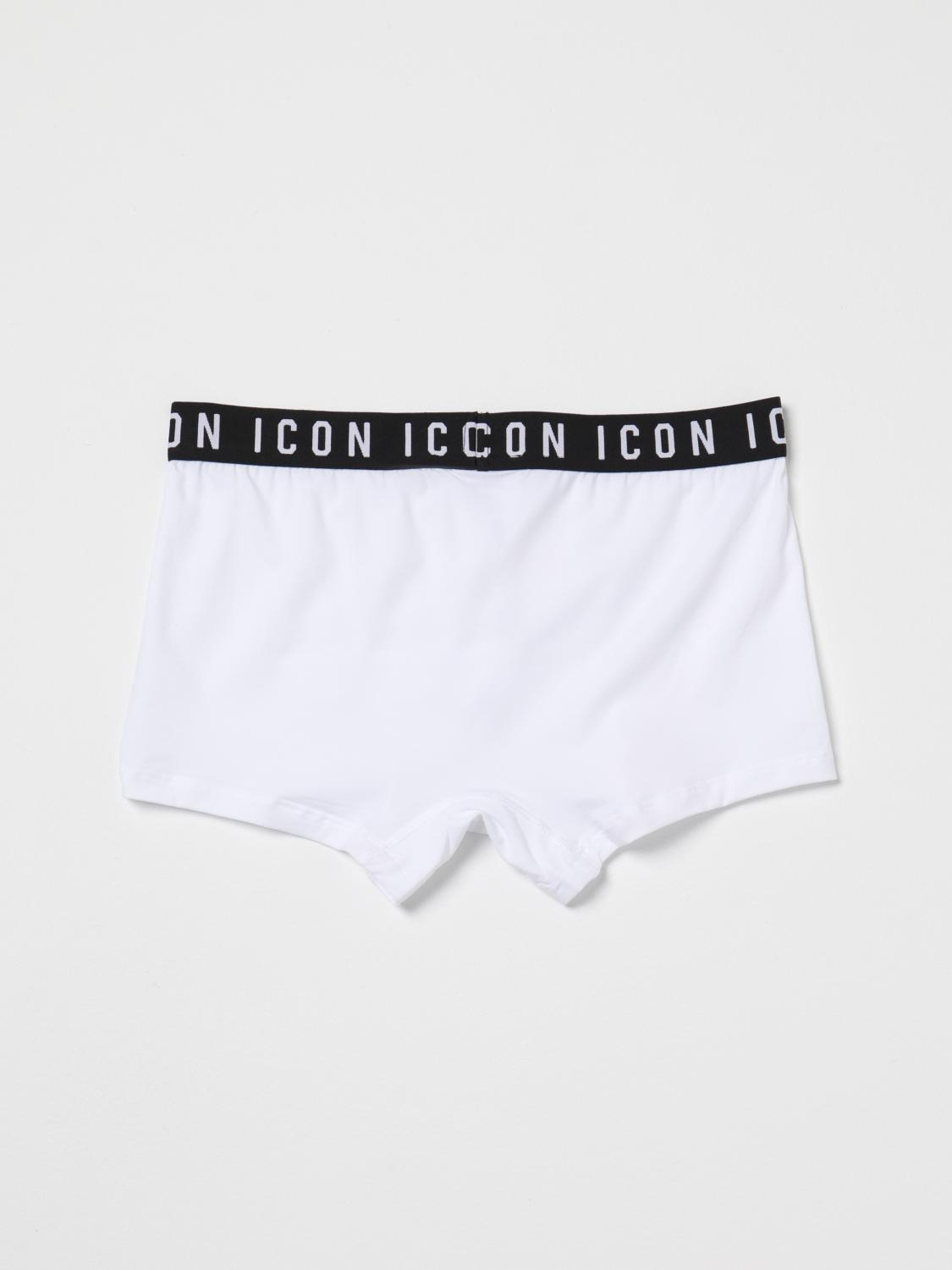 DSQUARED2 UNDERWEAR: Dsquared2 Icon briefs in stretch cotton, White - Img 2