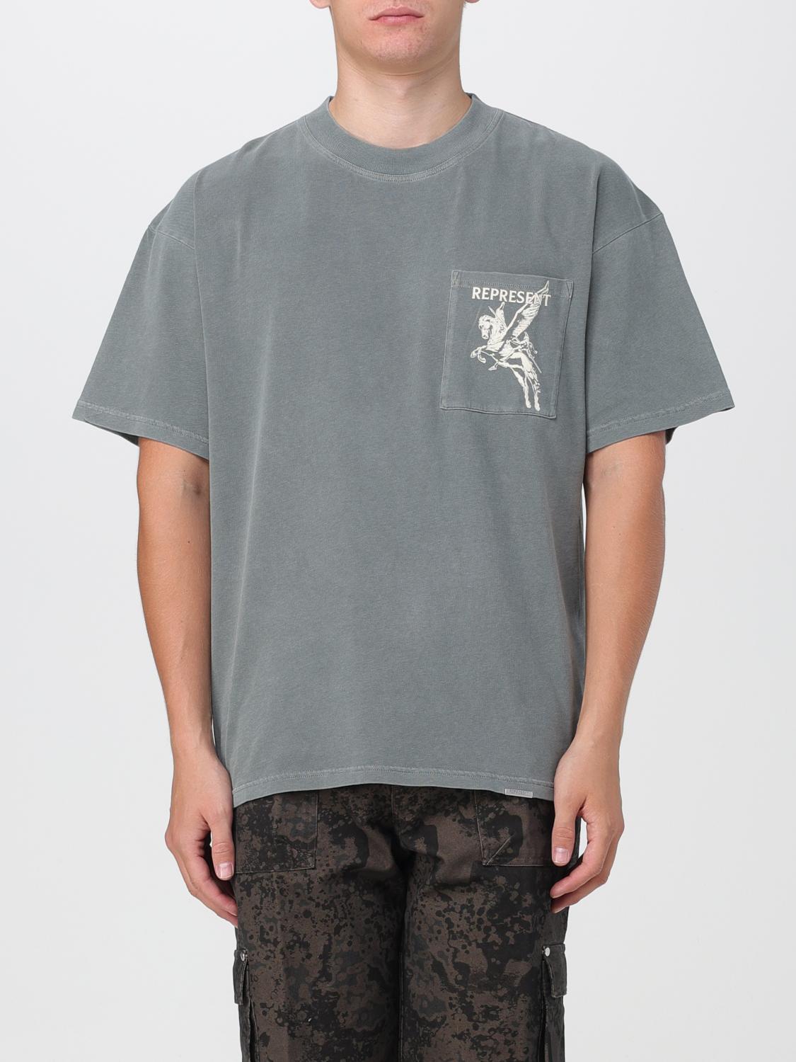 REPRESENT T-SHIRT: T-shirt Represent in cotone, Grigio - Img 1