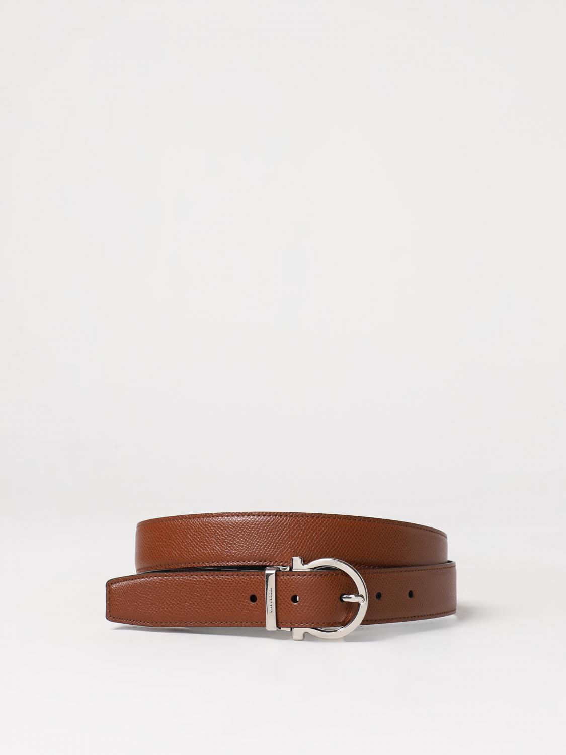 Ferragamo belt in micro grained leather - Black | 670302 767708