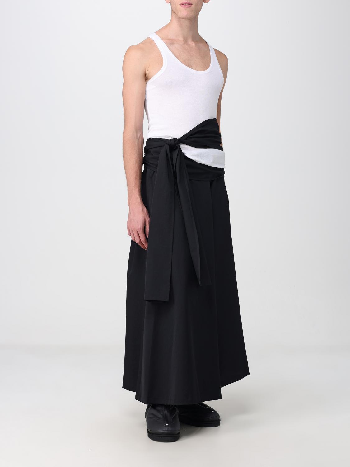 YOHJI YAMAMOTO:スカート メンズ - ブラック | GIGLIO.COM YOHJI YAMAMOTO:スカート メンズ - ブラック | GIGLIO.COM