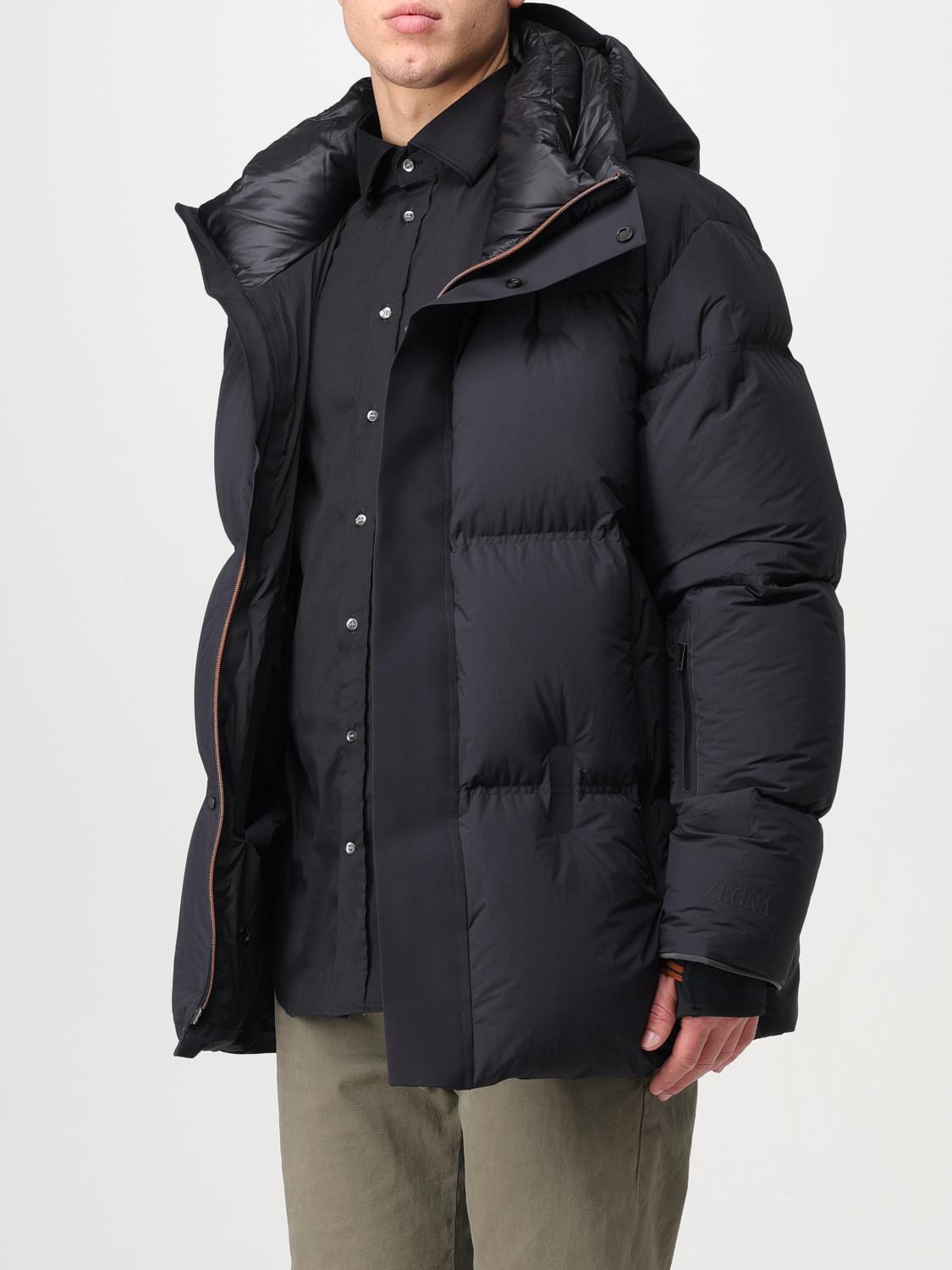 ZEGNA 外套: 外套 男士 Zegna, 黑色 - Img 4