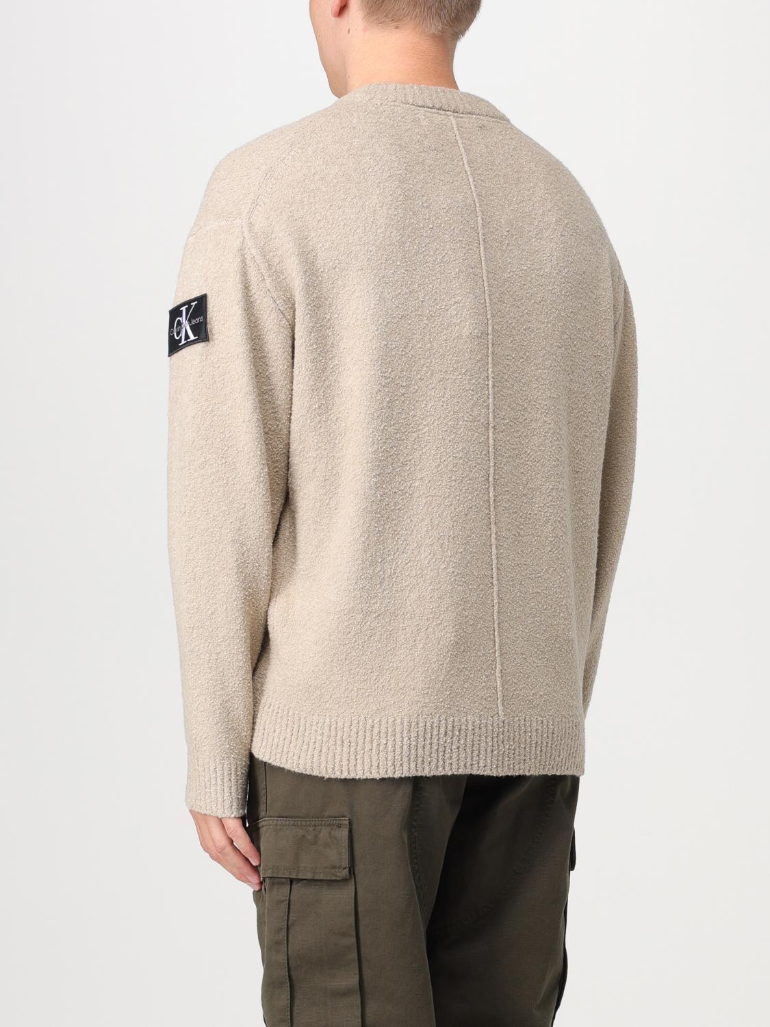 CALVIN KLEIN JEANS PULLOVER: Pullover herren Calvin Klein Jeans, Beige - Img 2