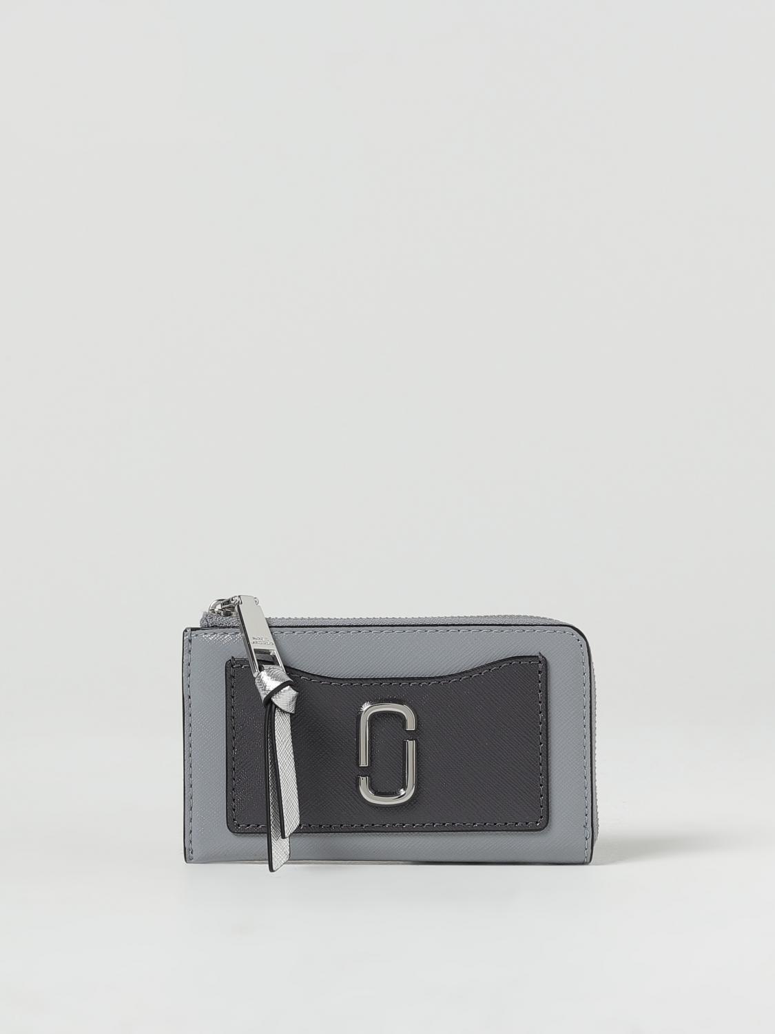 MARC JACOBS PORTAFOGLIO: Portafoglio Marc Jacobs in pelle saffiano, Grigio - Img 1