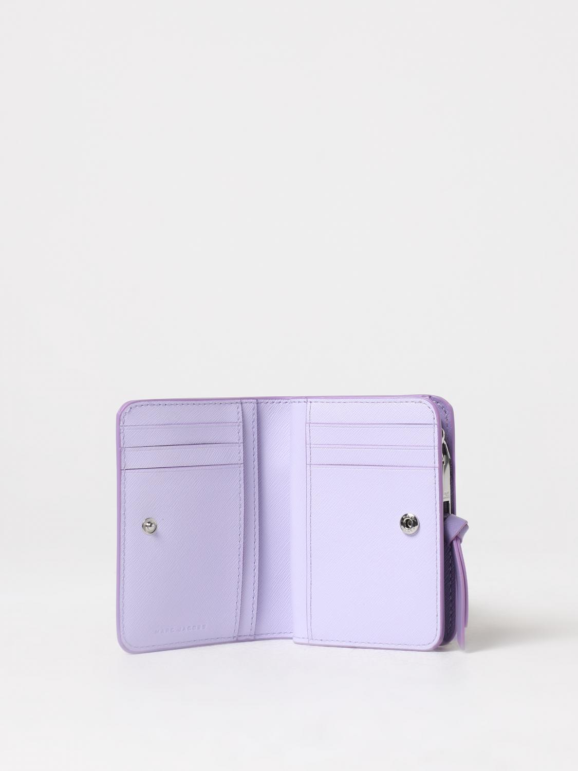 MARC JACOBS PORTAFOGLIO: Portafoglio Marc Jacobs in pelle saffiano, Lavanda - Img 2