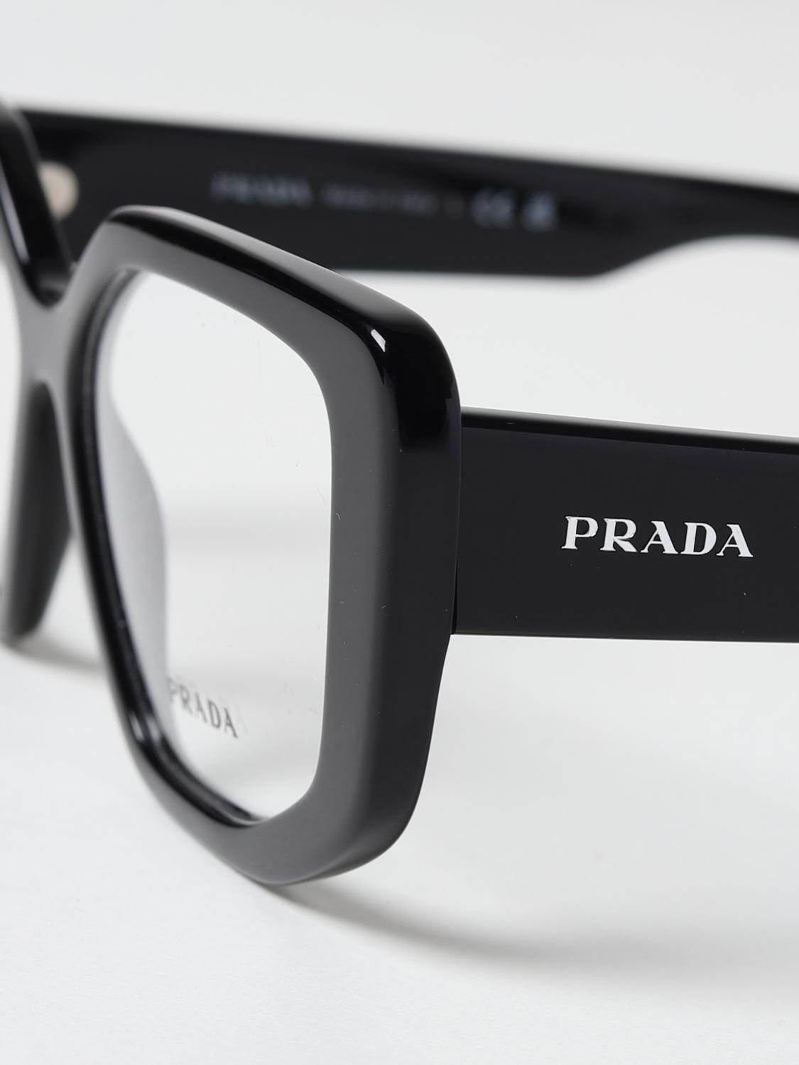 PRADA OPTICAL FRAMES: Prada acetate eyeglasses, Black - Img 4