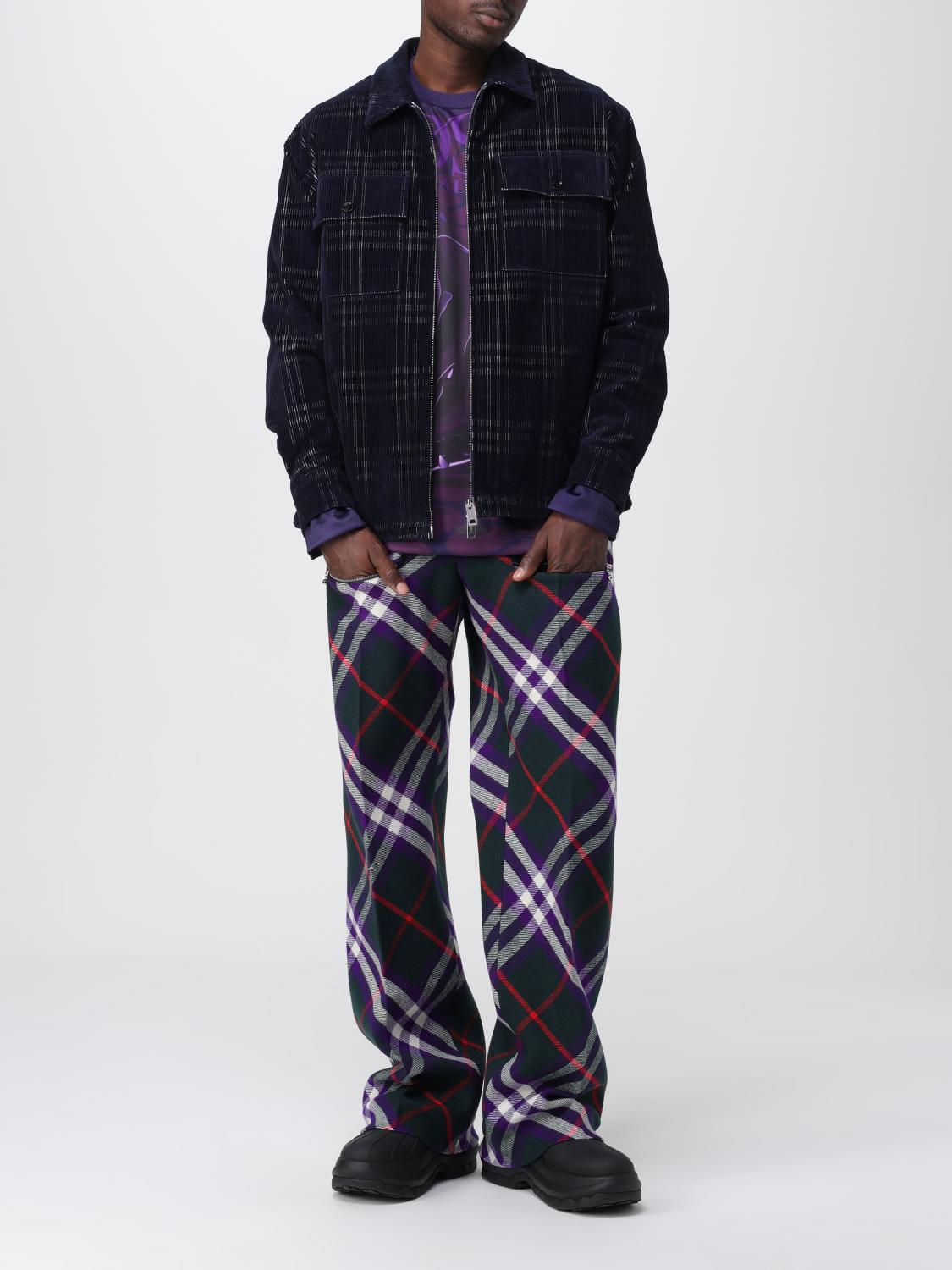 BURBERRY PANTS: Pants men Burberry, Multicolor - Img 2