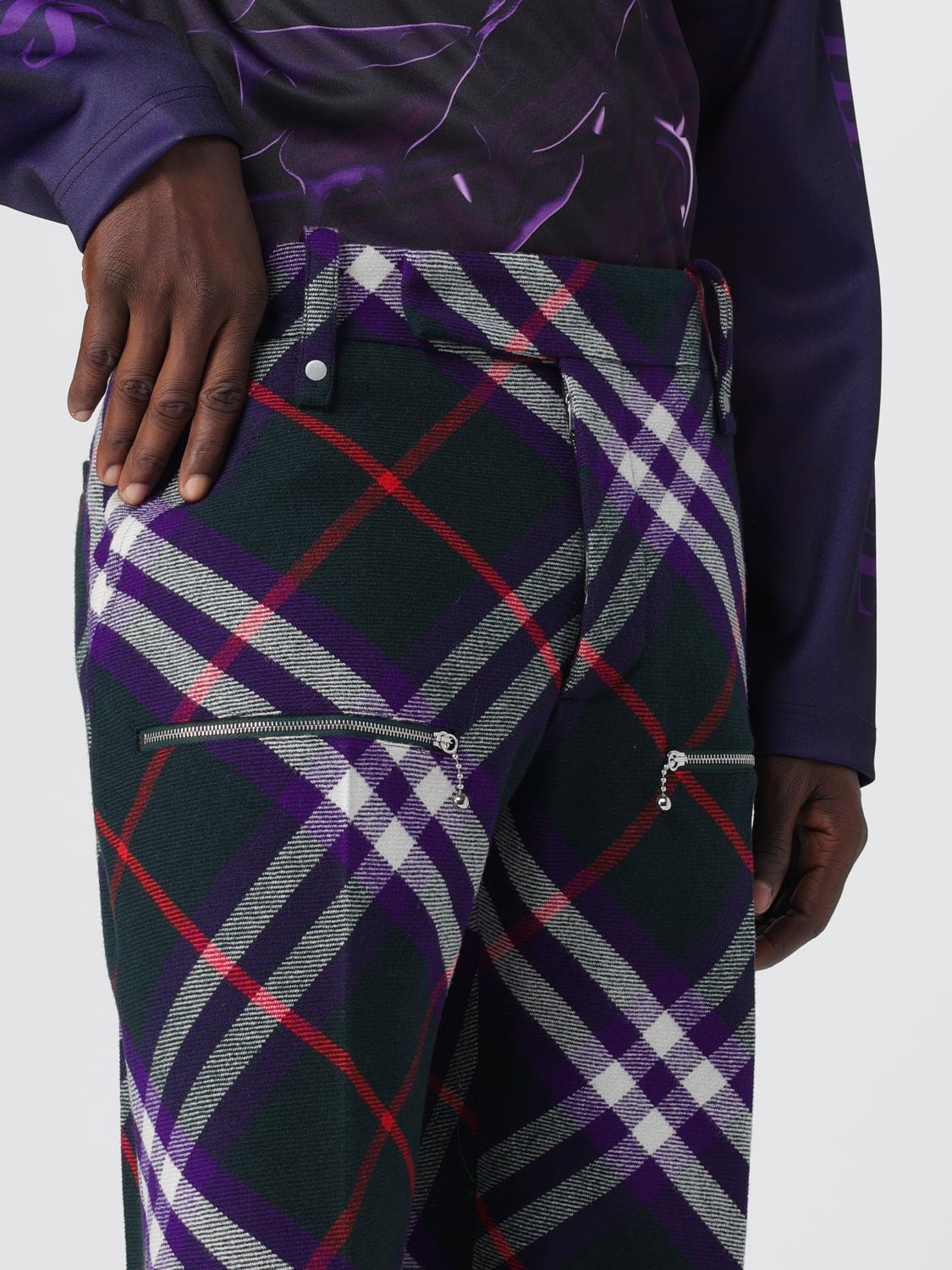 BURBERRY PANTS: Pants men Burberry, Multicolor - Img 5