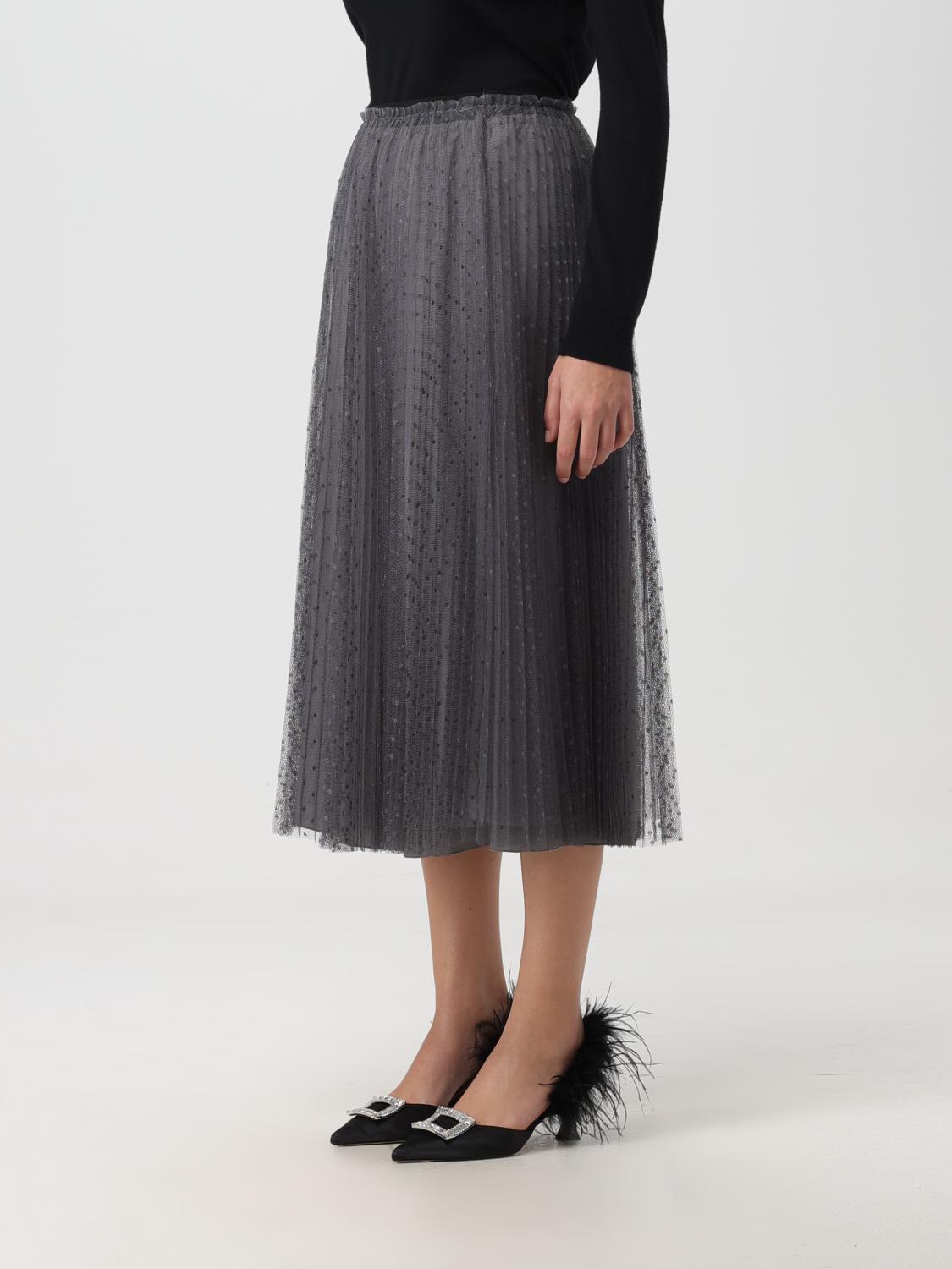 RED VALENTINO FALDA: Falda mujer Red Valentino, Gris - Img 4