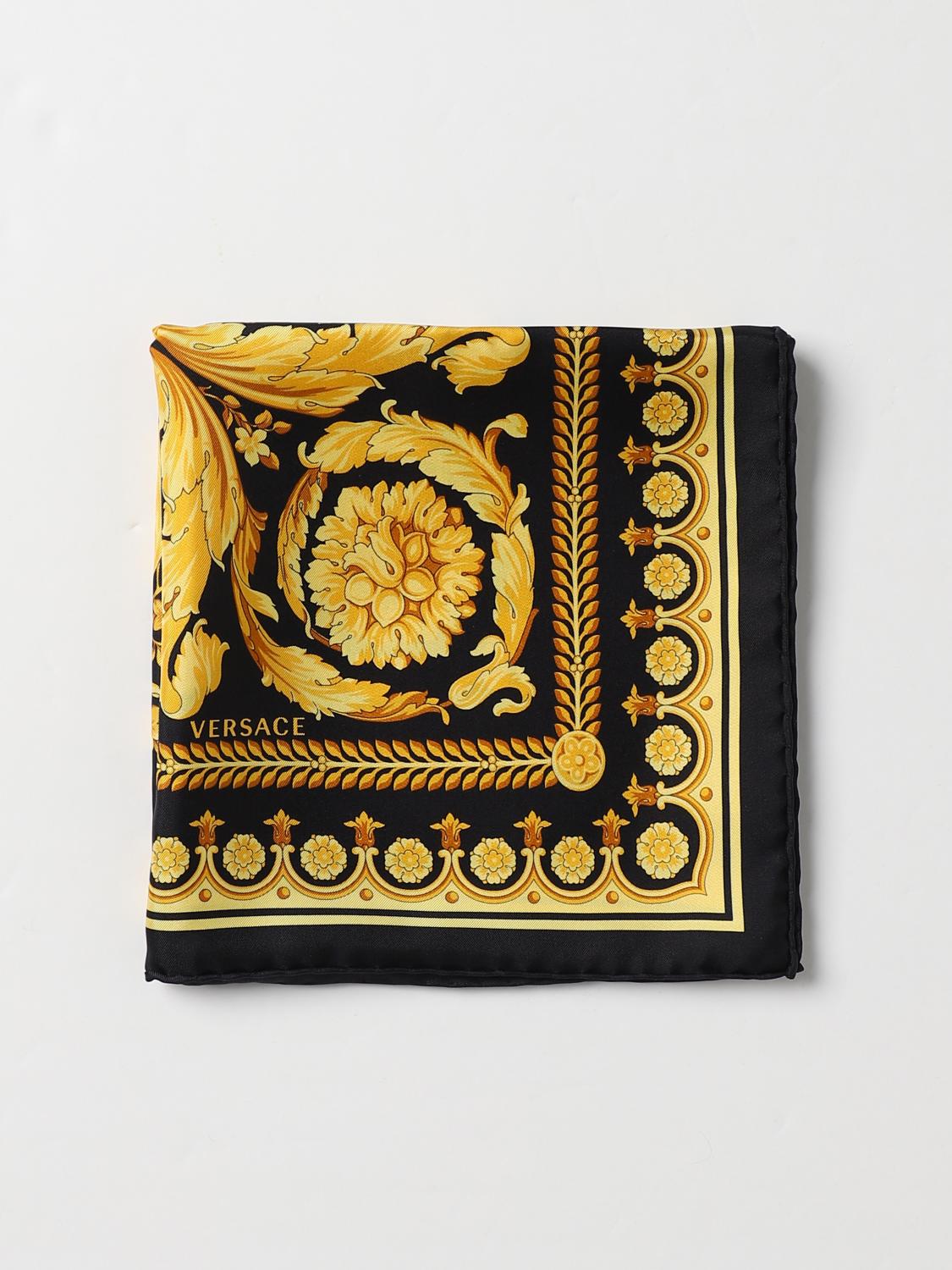 小物 VERSACE scarf silk100% Versace Silk Square Scarf