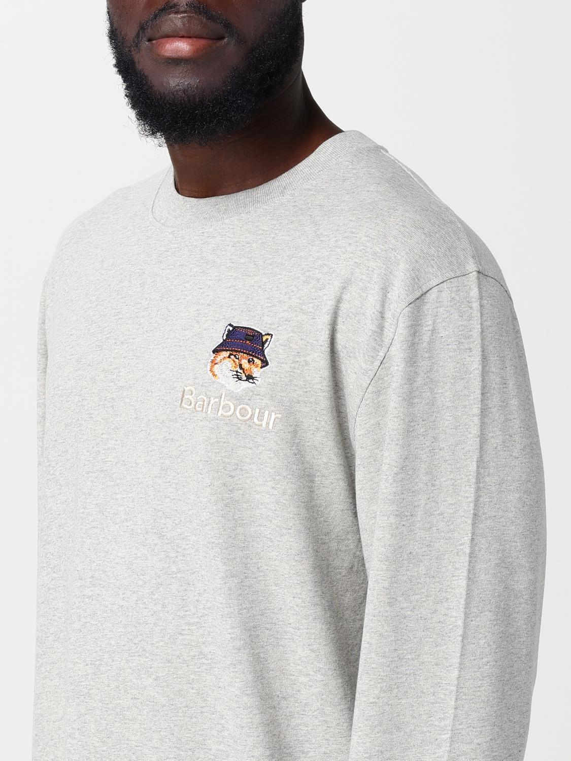 Maison Kitsune X Barbour Sweatshirt men - Grey | MTS1228MTS