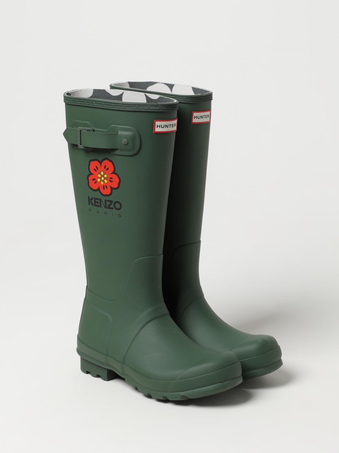 Kenzo x Hunter rubber Wellington boots - Kaki | FD65BT901R91