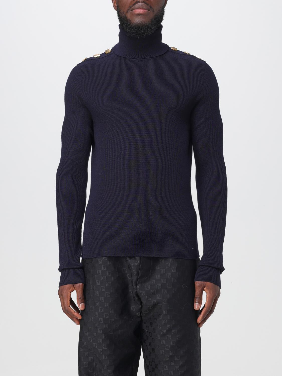 BALMAIN JERSEY: Jersey hombre Balmain, Azul Oscuro - Img 1