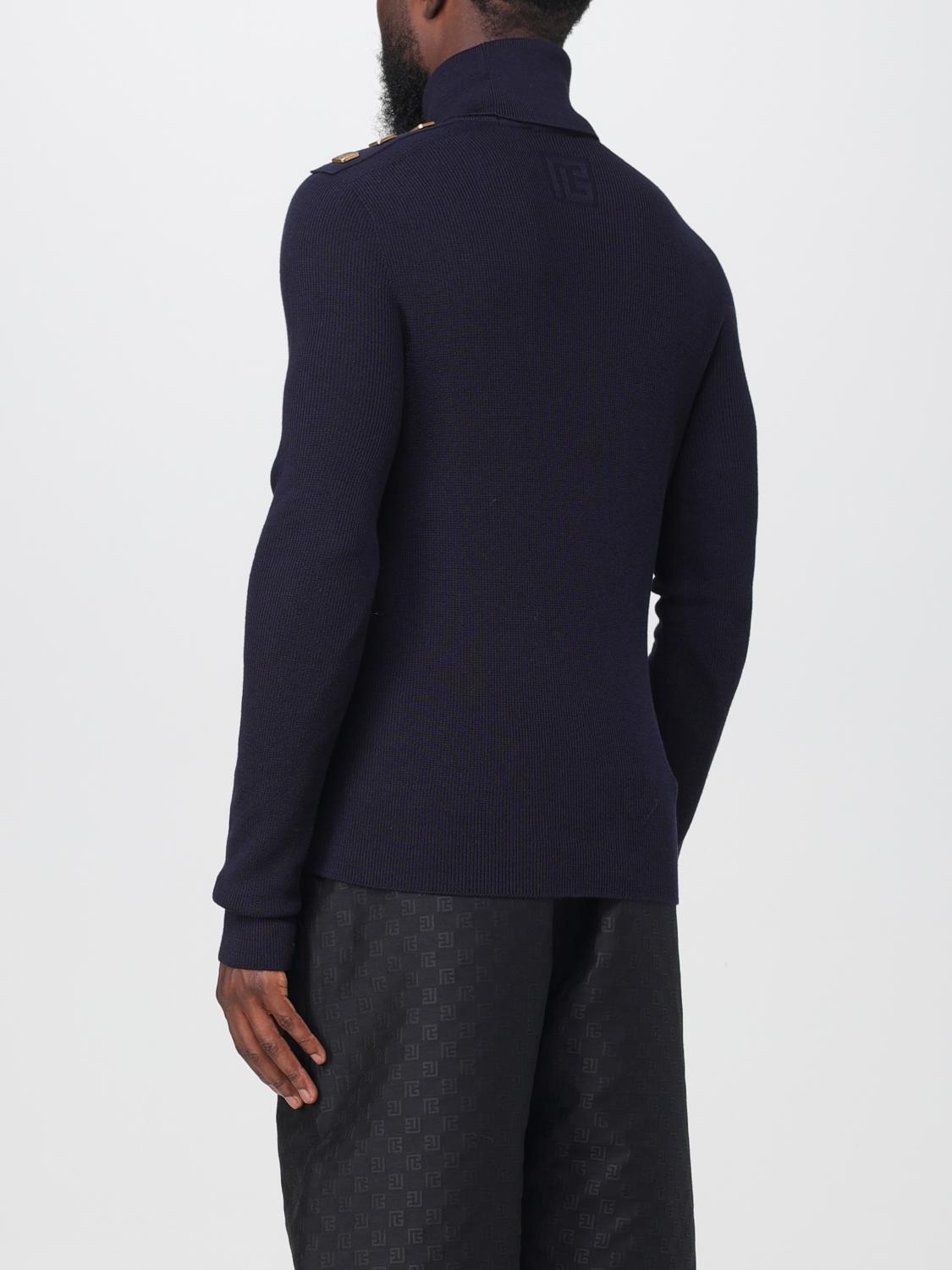 BALMAIN JERSEY: Jersey hombre Balmain, Azul Oscuro - Img 3