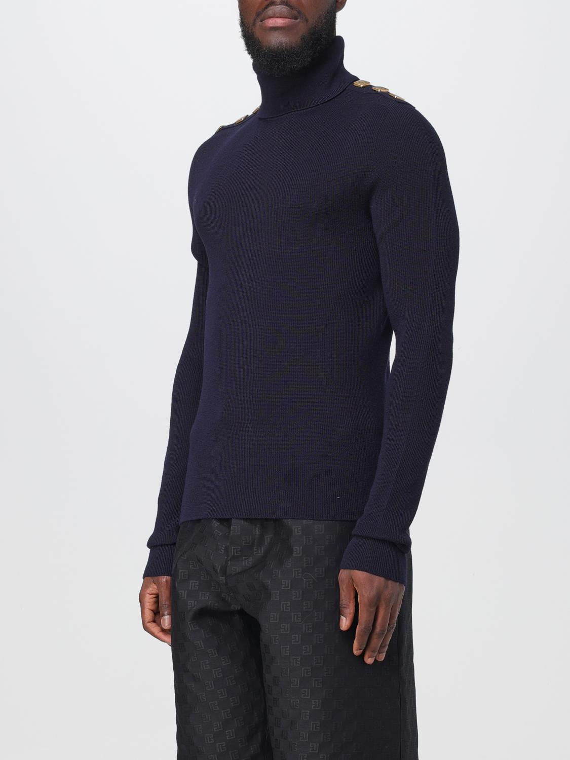 BALMAIN JERSEY: Jersey hombre Balmain, Azul Oscuro - Img 4