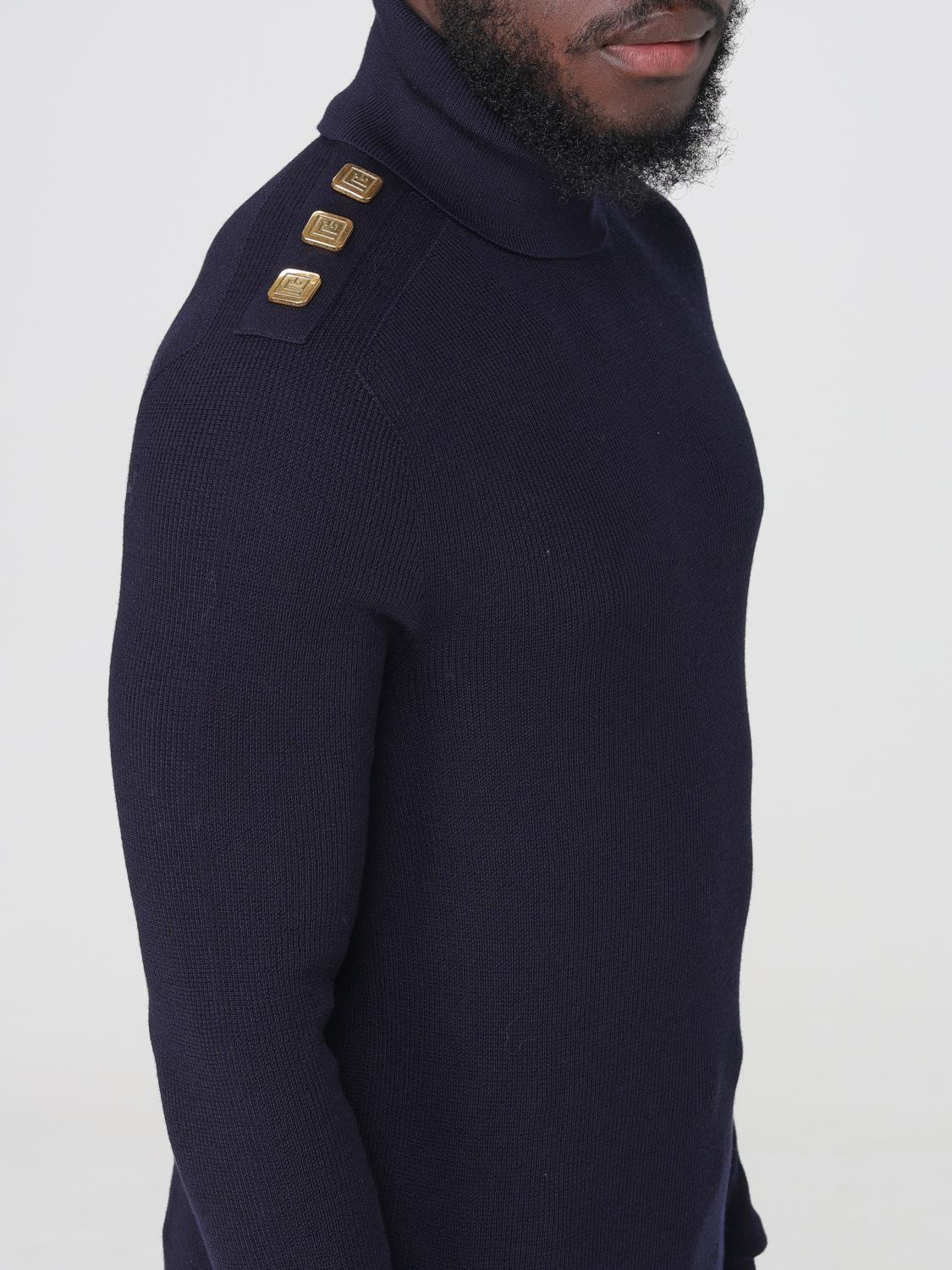 BALMAIN JERSEY: Jersey hombre Balmain, Azul Oscuro - Img 5