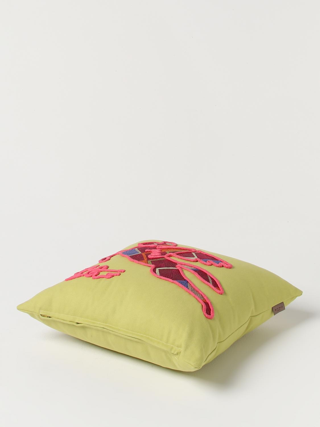 ETRO HOME CUSCINI: Cuscino Etro Home in cotone, Giallo - Img 3