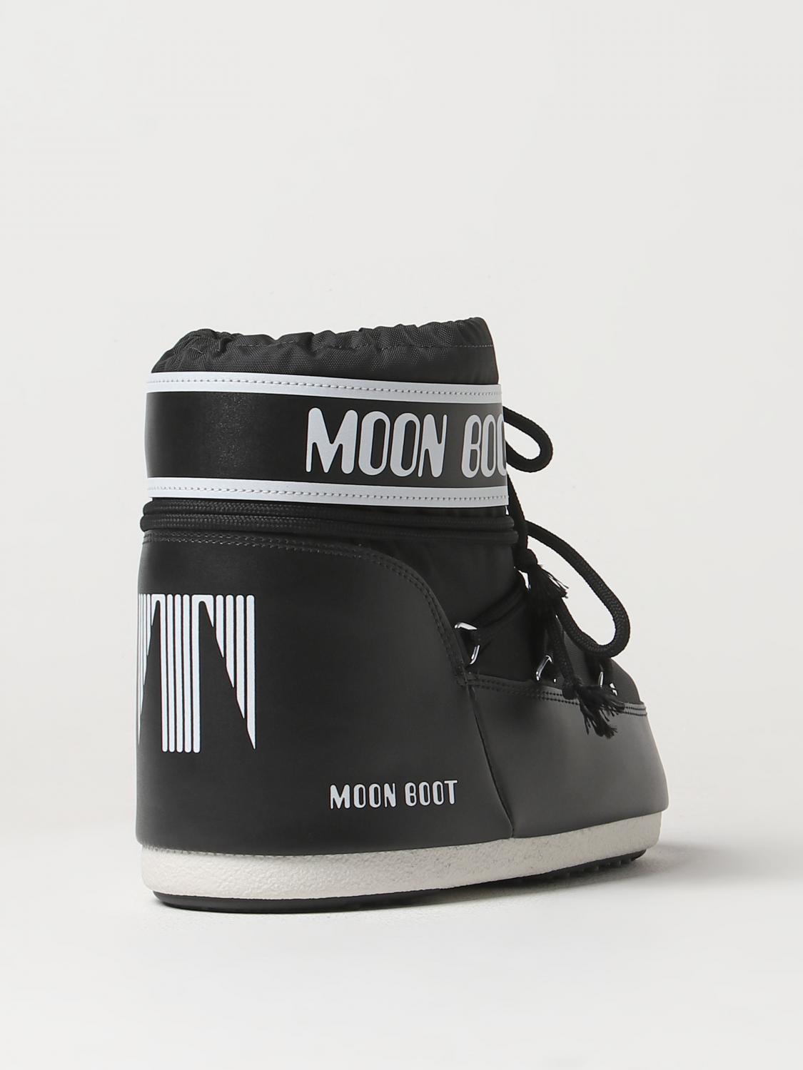 MOON BOOT STIVALETTI: Stivaletto Moon Boot in pelle sintetica e mesh, Nero - Img 3