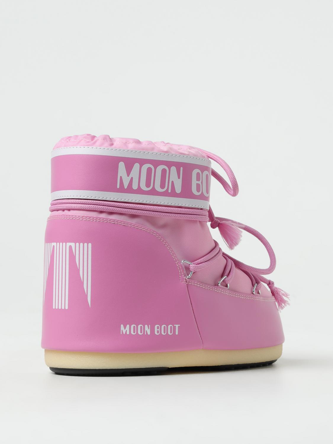 MOON BOOT STIVALETTI: Stivaletto Moon Boot in pelle sintetica e mesh, Rosa - Img 3