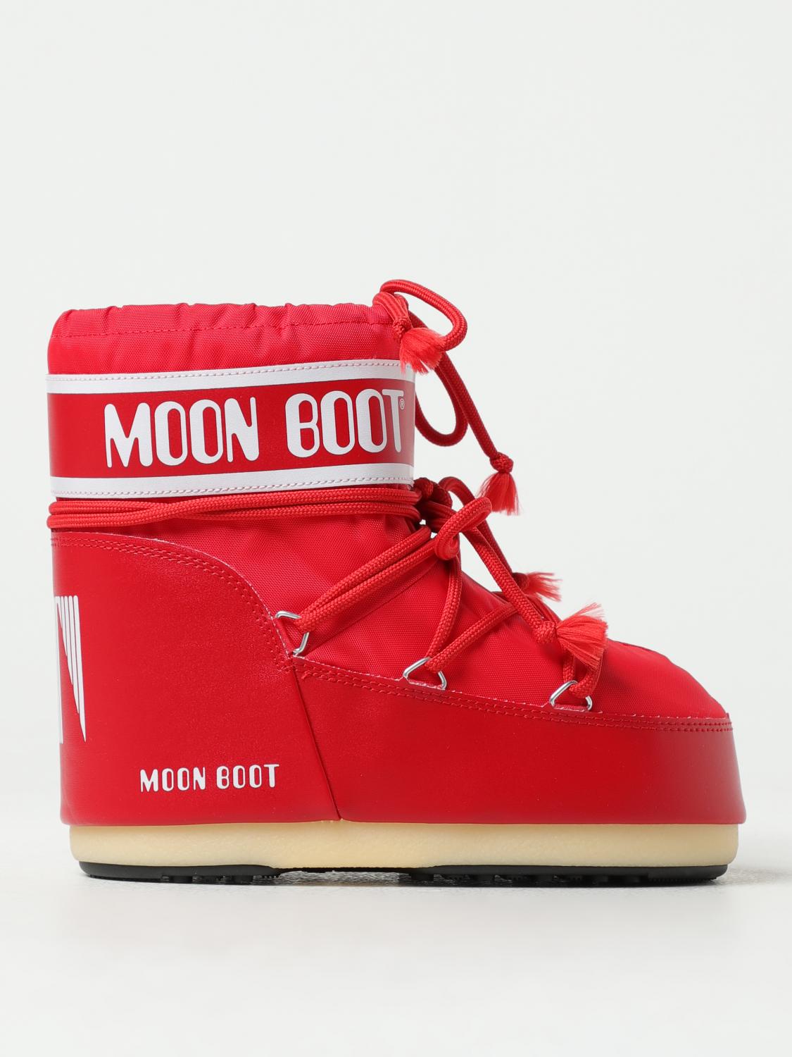 MOON BOOT FLACHE STIEFELETTEN: Schuhe damen Moon Boot, Rot - Img 1