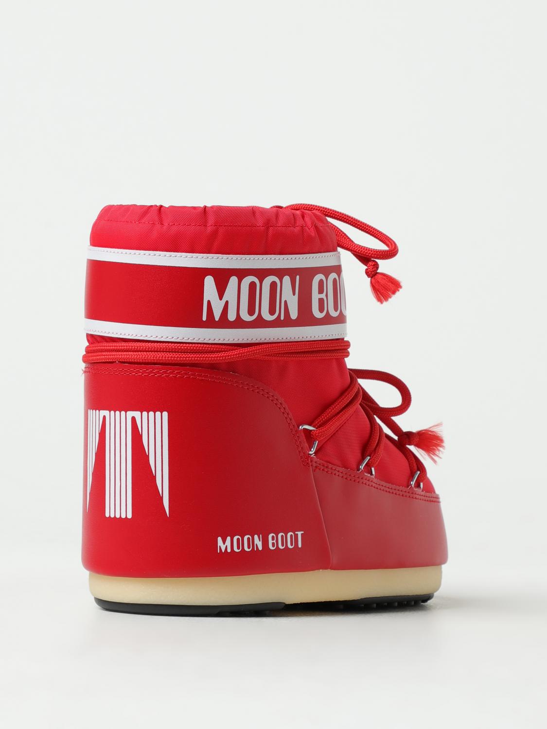 MOON BOOT FLACHE STIEFELETTEN: Schuhe damen Moon Boot, Rot - Img 3