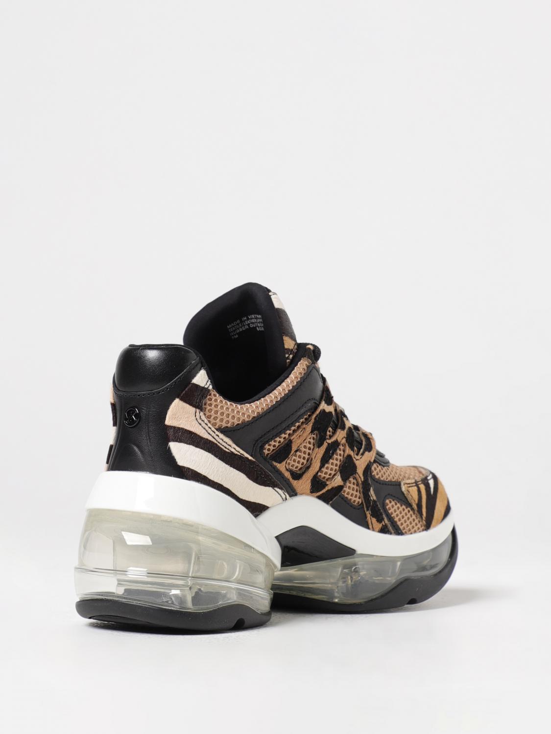 Michael Kors Olympia sneakers in animalier pony leather and mesh