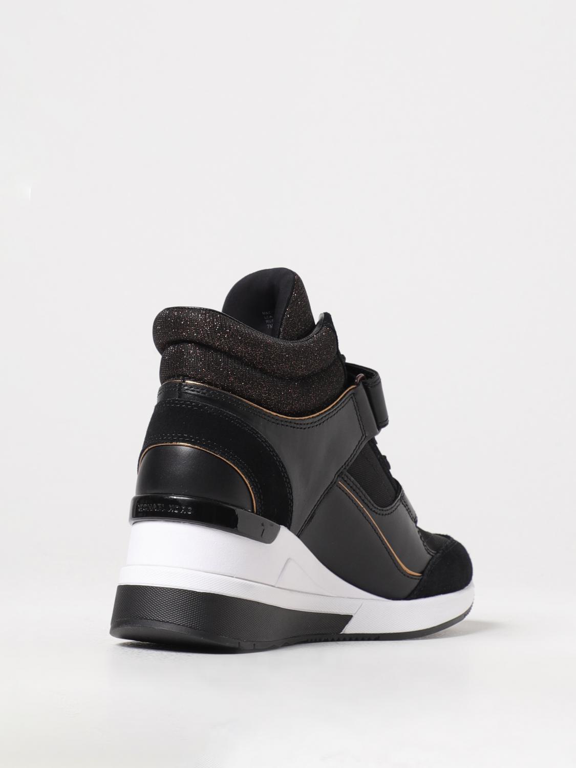 MICHAEL KORS SCARPE CON ZEPPA: Sneakers Gentry Michael Kors in pelle e nylon, Nero - Img 3