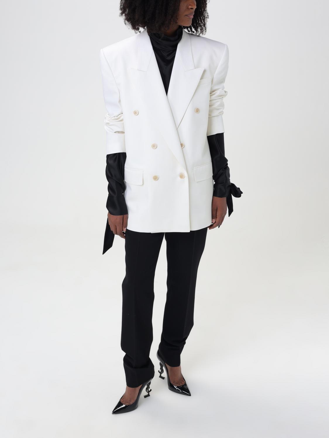 SAINT LAURENT BLAZER: Blazer damen Saint Laurent, Weiß - Img 2