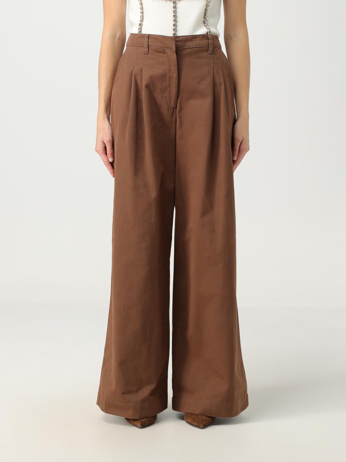 PINKO PANTS: Pants woman Pinko, Brown - Img 1