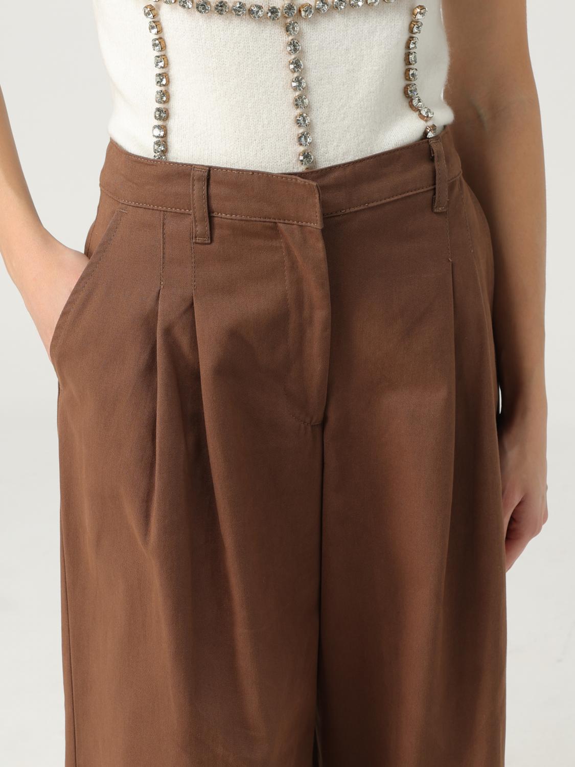 PINKO PANTS: Pants woman Pinko, Brown - Img 3