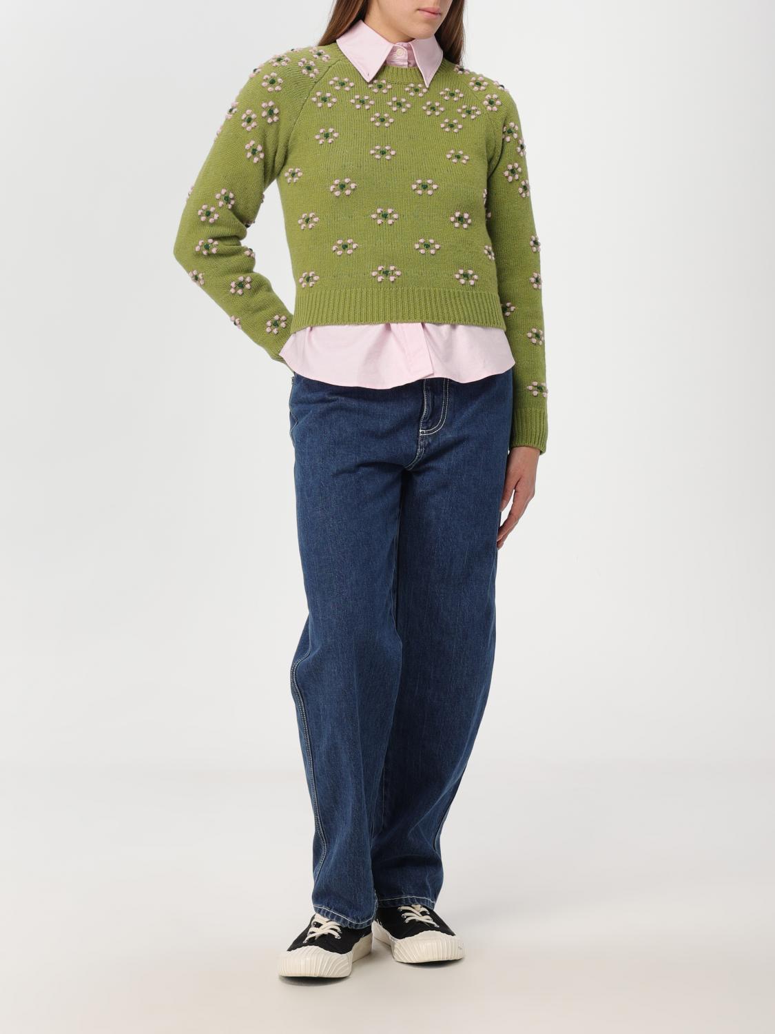 Kenzo sweater in tricot wool with embroidery - Green