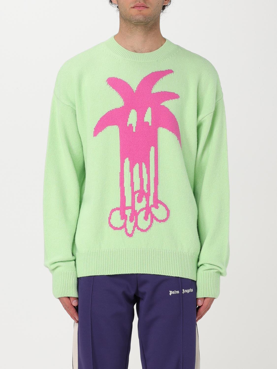 Palm Angels Douby unisex jacquard knit sweater - Green