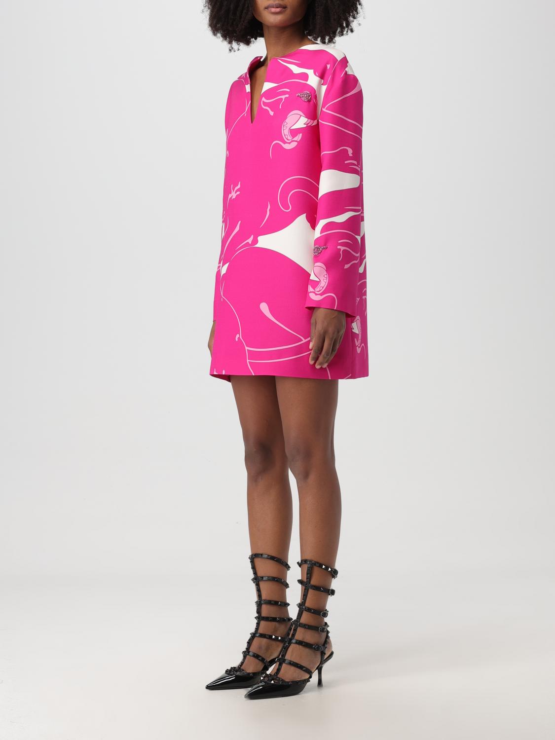Valentino Crepe Couture Panther dress - Pink | 3B3VA4Q581R | GIGLIO.COM Valentino Crepe Couture Panther dress - Pink | 3B3VA4Q581R | GIGLIO.COM