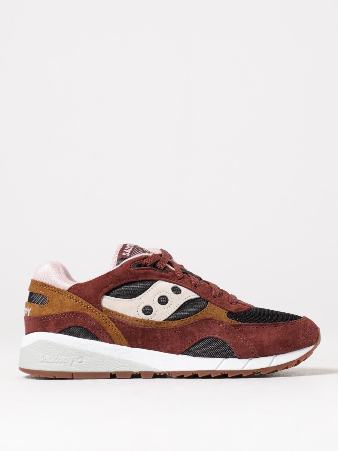 SAUCONY SNEAKERS: Sneakers Shadow 6000 Saucony in camoscio e mesh, Marrone - Img 1