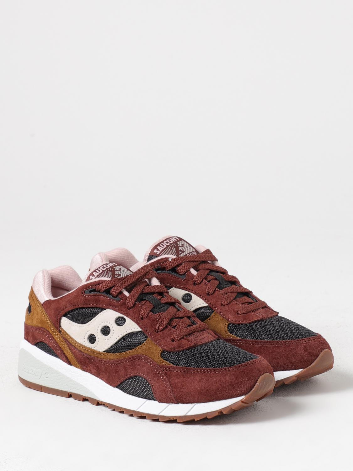 SAUCONY SNEAKERS: Sneakers Shadow 6000 Saucony in camoscio e mesh, Marrone - Img 2
