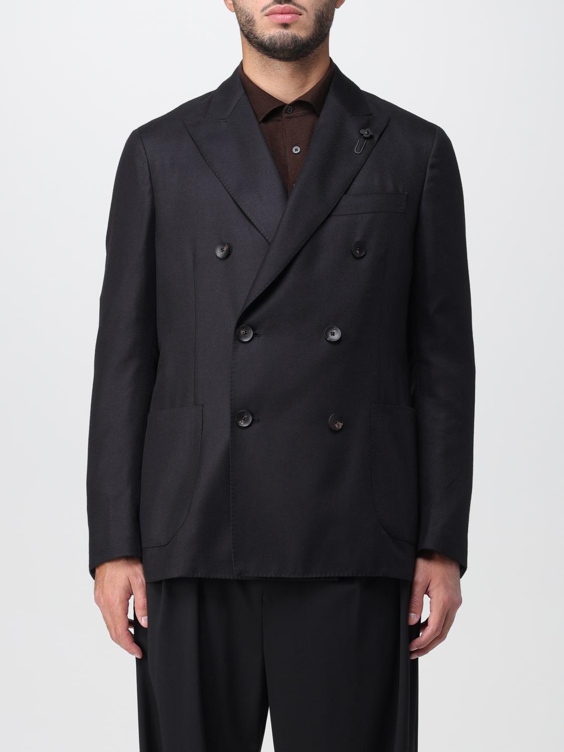 LARDINI:ジャケット メンズ - ブラック | GIGLIO.COMオンライン LARDINI:ジャケット メンズ - ブラック | GIGLIO.COMオンライン