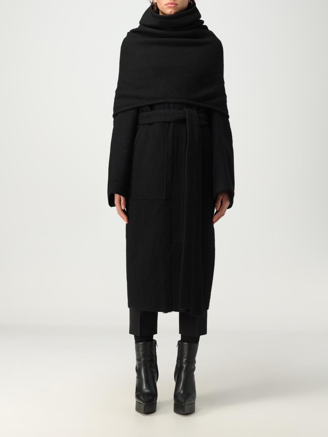 Rick Owens Coat woman - Black | RP02C1900WFN | GIGLIO.COM