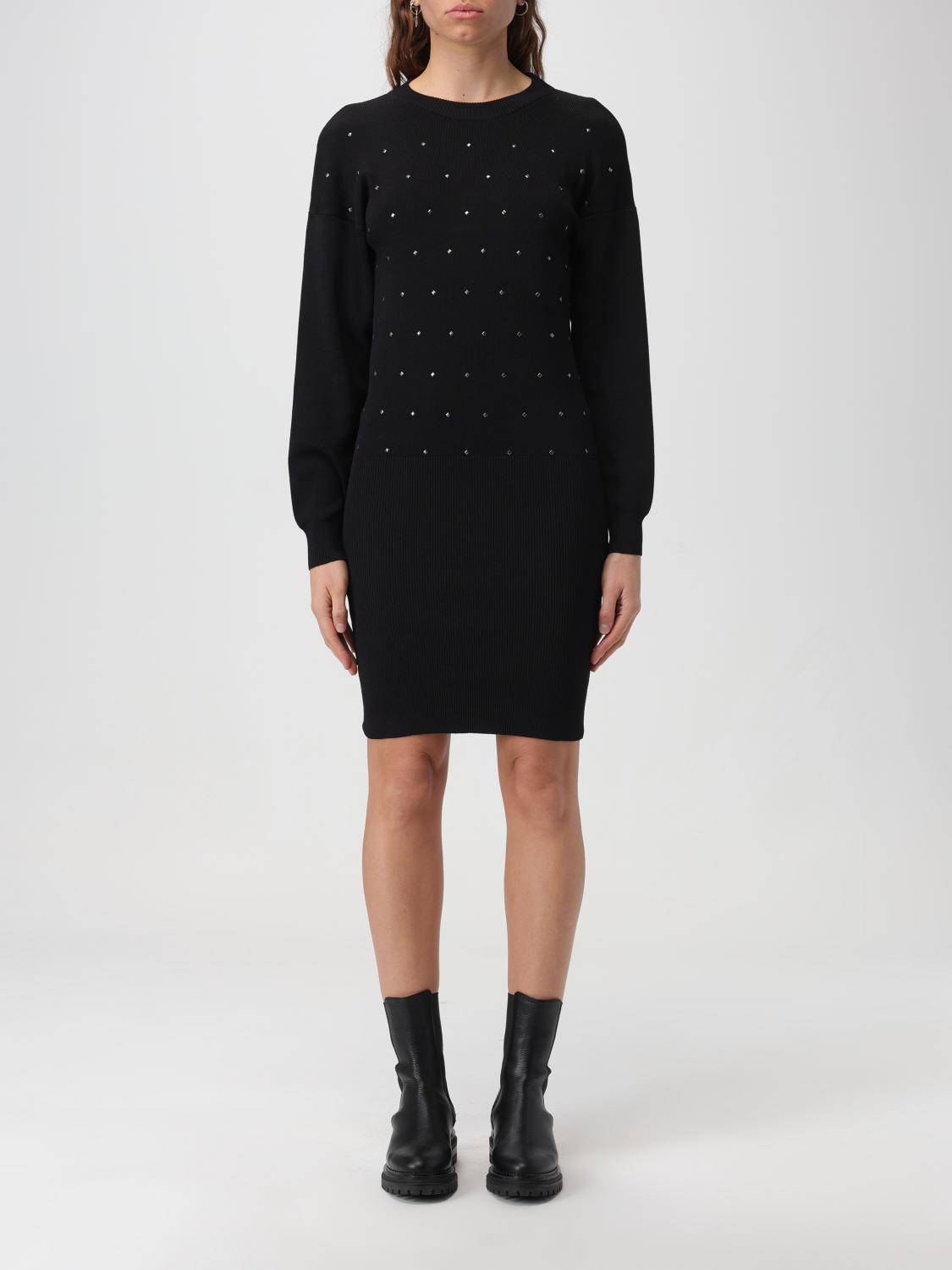 armani exchange little black dress Armani Exchange Dress With Appliqués main image 0