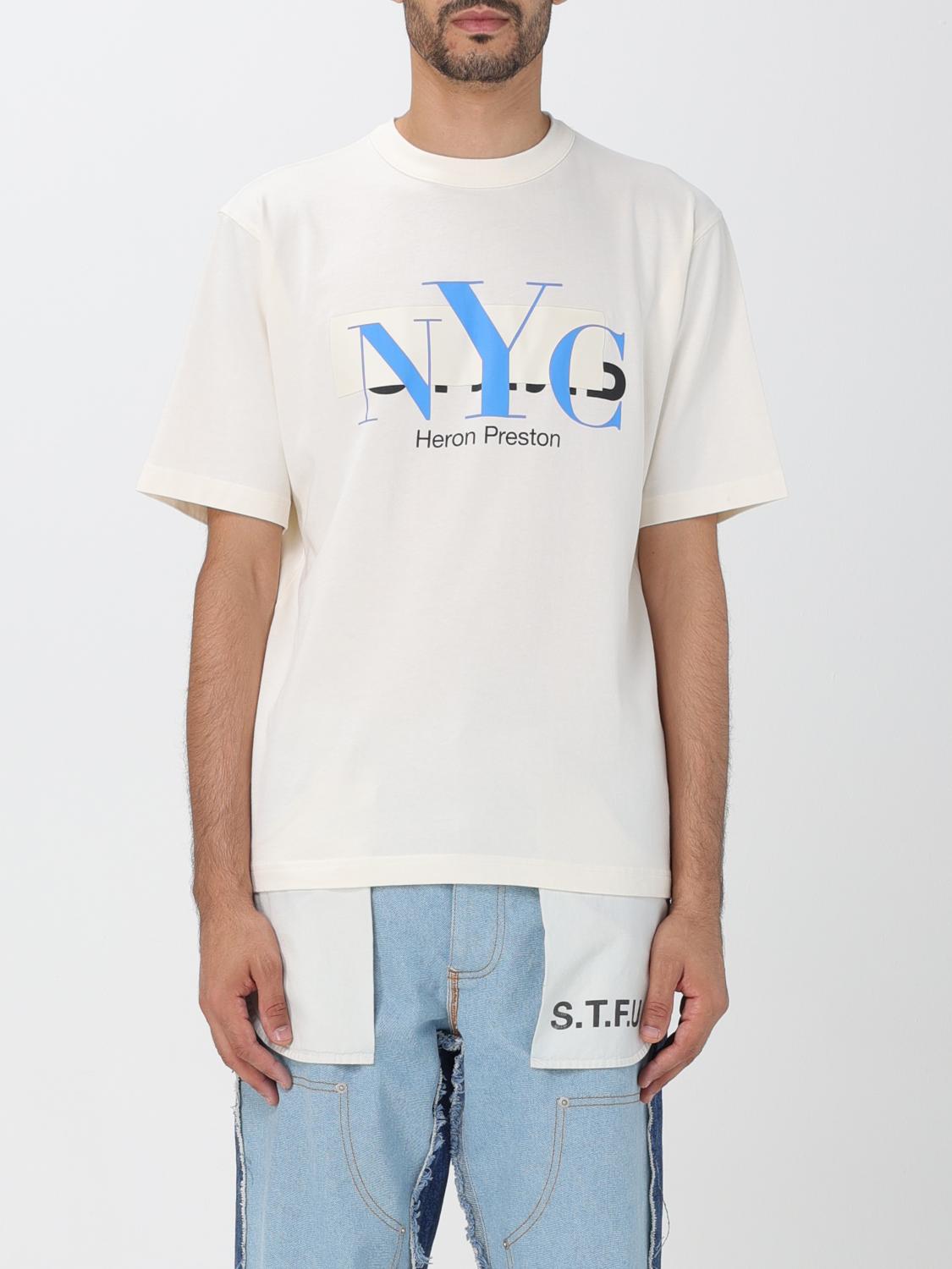 HERON PRESTON 티셔츠: 티셔츠 남성 Heron Preston, 아이보리 - Img 1